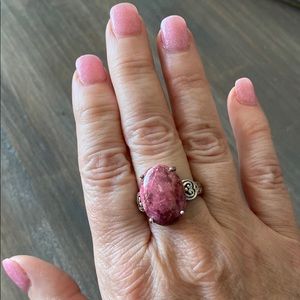 Beautiful sterling silver thulite ring